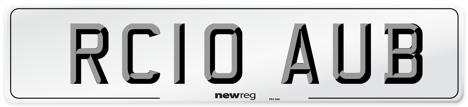 RC10 AUB Number Plate from New Reg